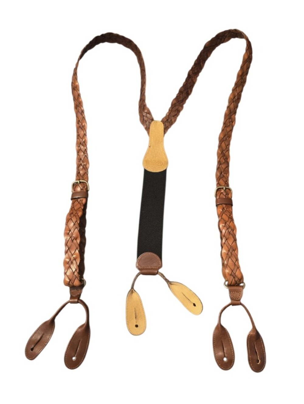 Coach Vintage Braided Leather Suspenders In EUC